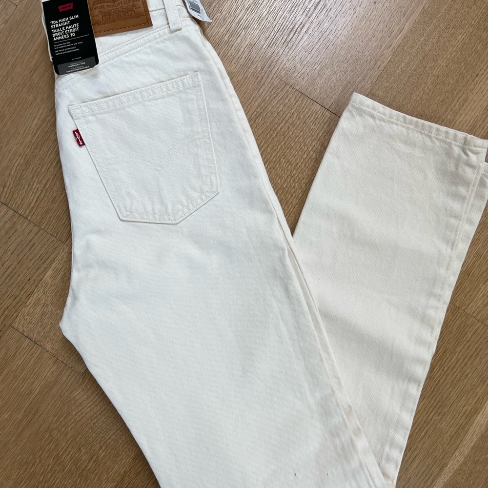 Levi's 70’s High Slim Straight Ecru Size 25